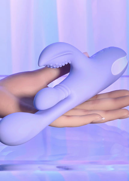 Playboy Pleasure NUBBIN RUBBIN - Purple 24.1 cm USB Rechargeable Thrusting Rabbit Vibrator