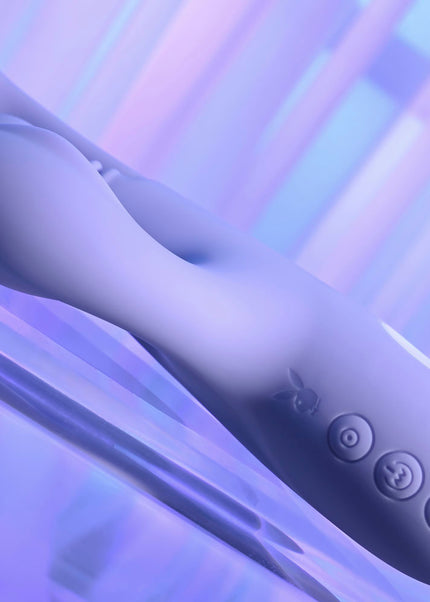 Playboy Pleasure NUBBIN RUBBIN - Purple 24.1 cm USB Rechargeable Thrusting Rabbit Vibrator