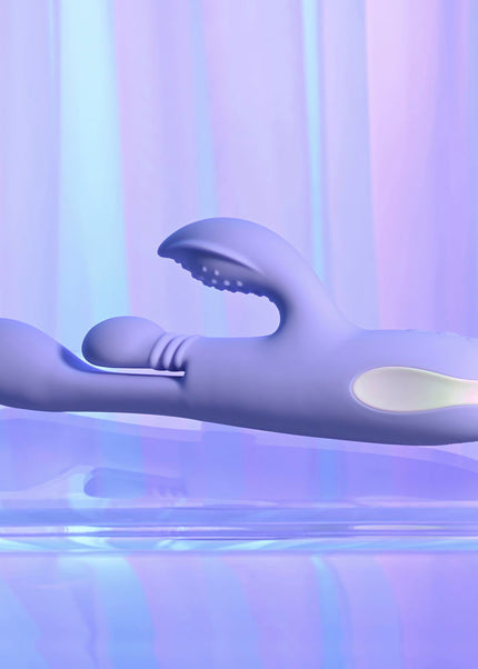 Playboy Pleasure NUBBIN RUBBIN - Purple 24.1 cm USB Rechargeable Thrusting Rabbit Vibrator