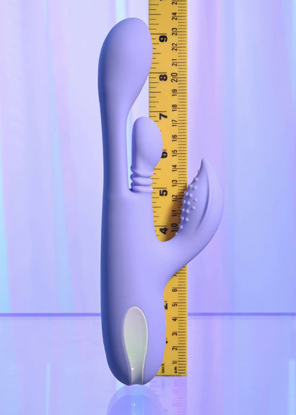 Playboy Pleasure NUBBIN RUBBIN - Purple 24.1 cm USB Rechargeable Thrusting Rabbit Vibrator