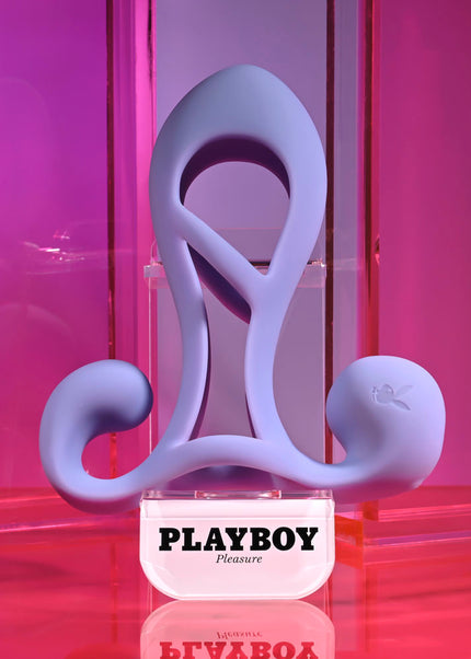 Playboy Pleasure FANTASY CAGE - Purple USB Rechargeable Vibrating Penis Sleeve