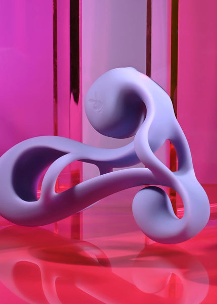 Playboy Pleasure FANTASY CAGE - Purple USB Rechargeable Vibrating Penis Sleeve