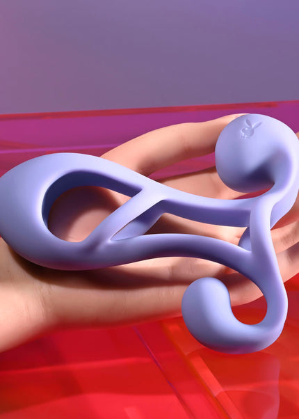 Playboy Pleasure FANTASY CAGE - Purple USB Rechargeable Vibrating Penis Sleeve