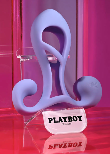 Playboy Pleasure FANTASY CAGE - Purple USB Rechargeable Vibrating Penis Sleeve