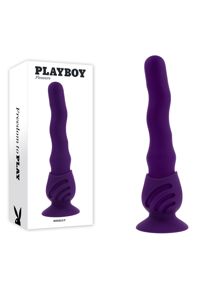 Playboy Pleasure WIGGLE IT - Purple 23.9 cm USB Rechargeable Wiggling Vibrator