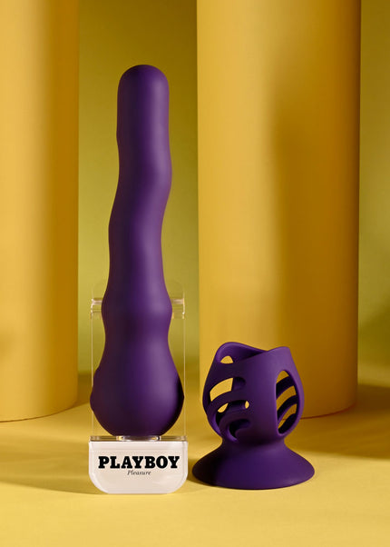 Playboy Pleasure WIGGLE IT - Purple 23.9 cm USB Rechargeable Wiggling Vibrator
