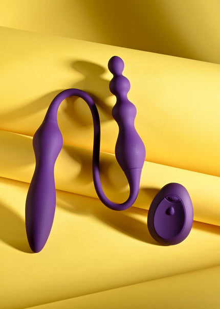 Playboy Pleasure THIS & THAT - Purple 60 cm USB Rechargeable Flexible Dual Ended Vibrator