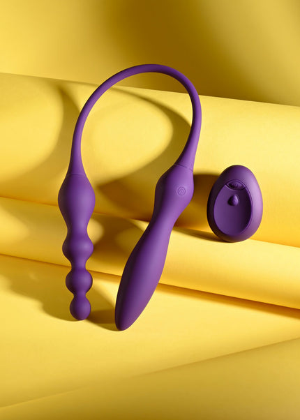 Playboy Pleasure THIS & THAT - Purple 60 cm USB Rechargeable Flexible Dual Ended Vibrator