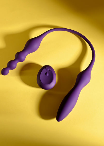 Playboy Pleasure THIS & THAT - Purple 60 cm USB Rechargeable Flexible Dual Ended Vibrator