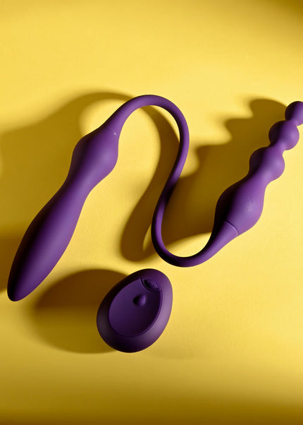 Playboy Pleasure THIS & THAT - Purple 60 cm USB Rechargeable Flexible Dual Ended Vibrator