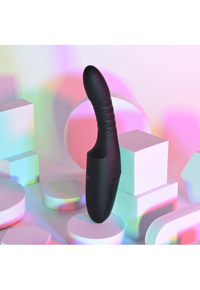 Playboy Pleasure OVERDRIVE - Black 28.2 cm USB Rechargeable Thrusting Vibrator