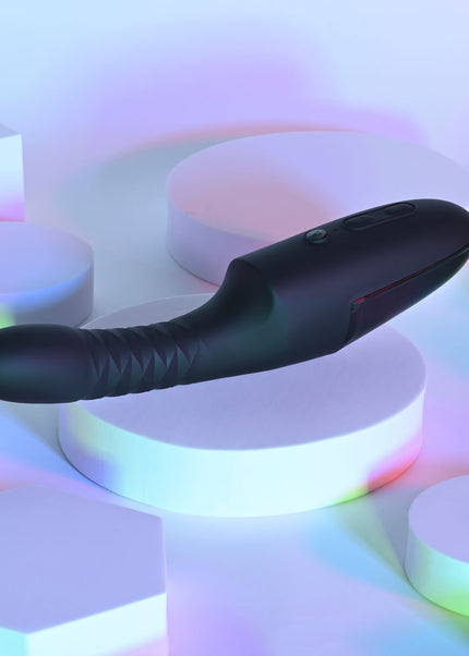 Playboy Pleasure OVERDRIVE - Black 28.2 cm USB Rechargeable Thrusting Vibrator