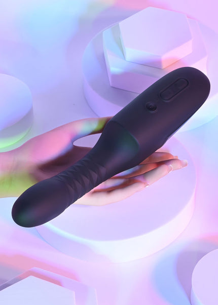 Playboy Pleasure OVERDRIVE - Black 28.2 cm USB Rechargeable Thrusting Vibrator