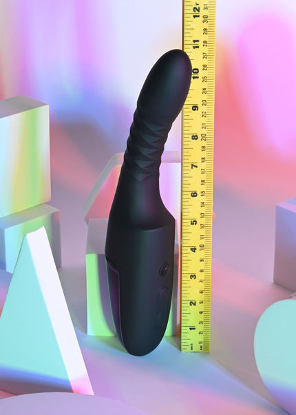 Playboy Pleasure OVERDRIVE - Black 28.2 cm USB Rechargeable Thrusting Vibrator