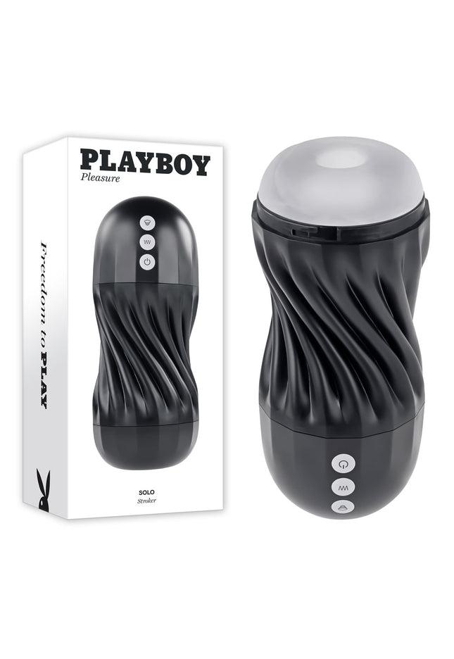 Playboy Pleasure SOLO - USB Rechargeable Vibrating and Sucking Stroker