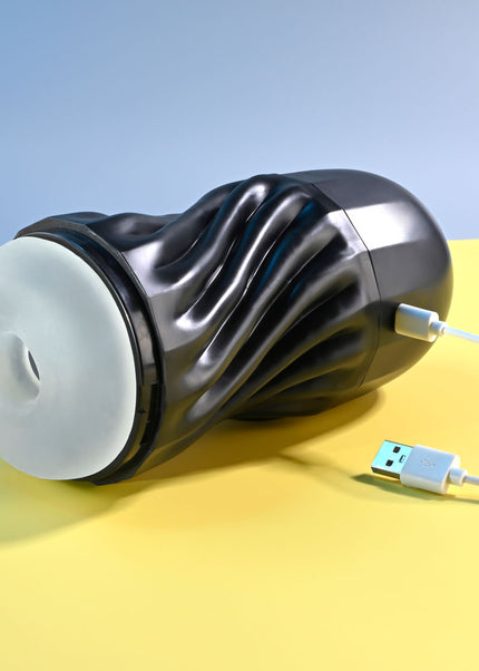 Playboy Pleasure SOLO - USB Rechargeable Vibrating and Sucking Stroker