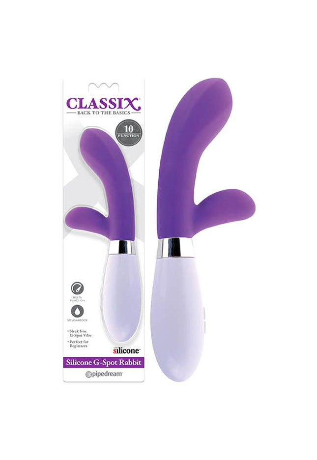 Classix Silicone G-Spot Rabbit - Purple 20.3 cm (8'') Rabbit Vibrator