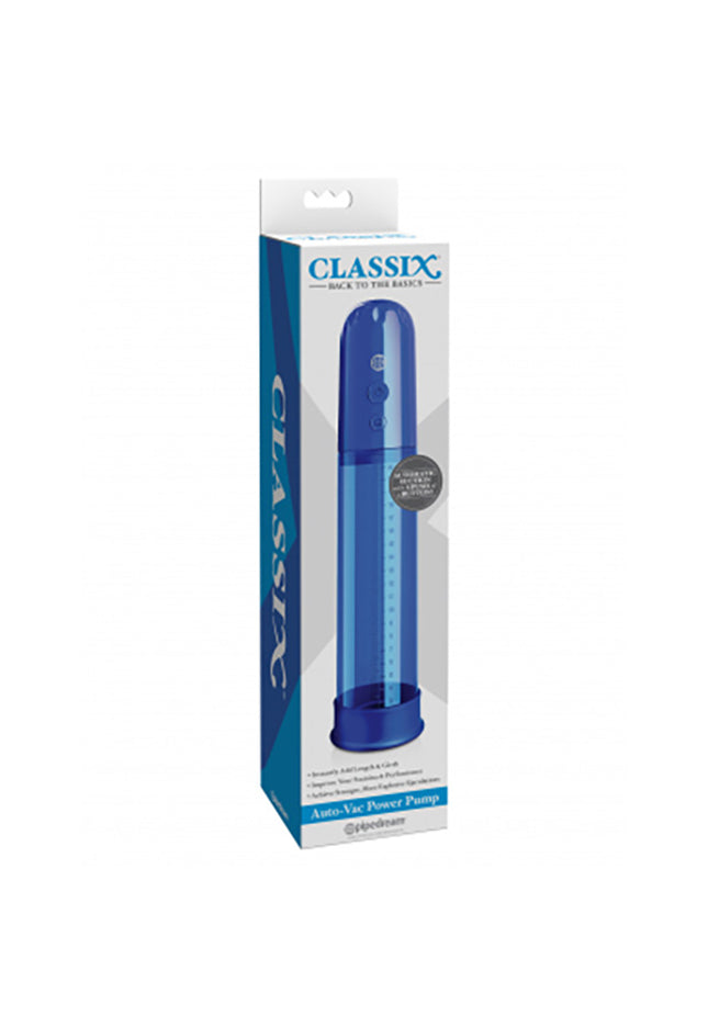 Classix Auto-Vac Power Pump - Blue Powered Penis Pump