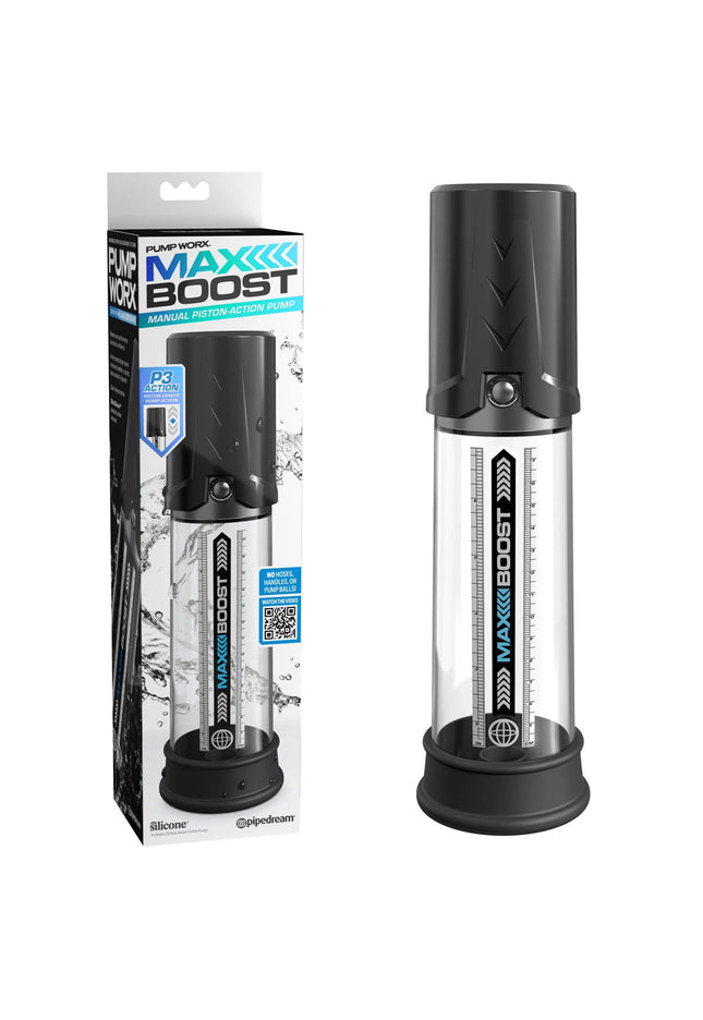 Pump Worx Max Boost - Black - Black Penis Pump