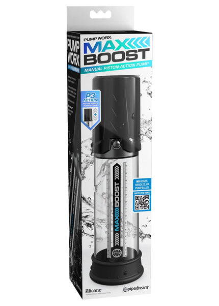 Pump Worx Max Boost - Black - Black Penis Pump
