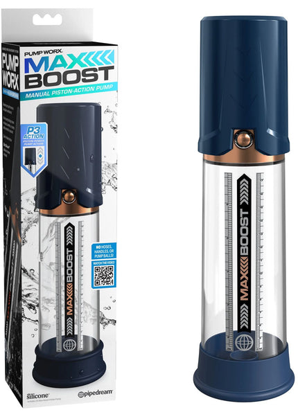Pump Worx Max Boost - Blue - Blue Penis Pump