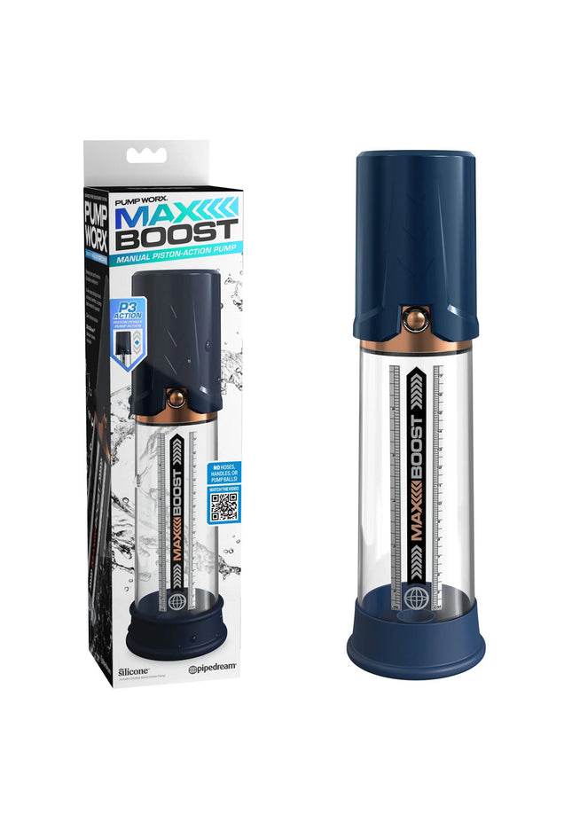Pump Worx Max Boost - Blue - Blue Penis Pump
