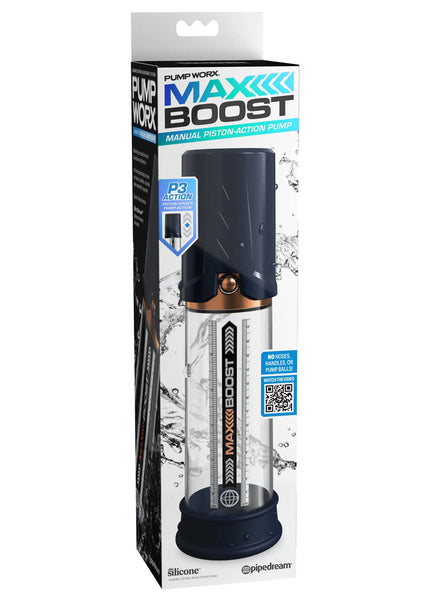Pump Worx Max Boost - Blue - Blue Penis Pump