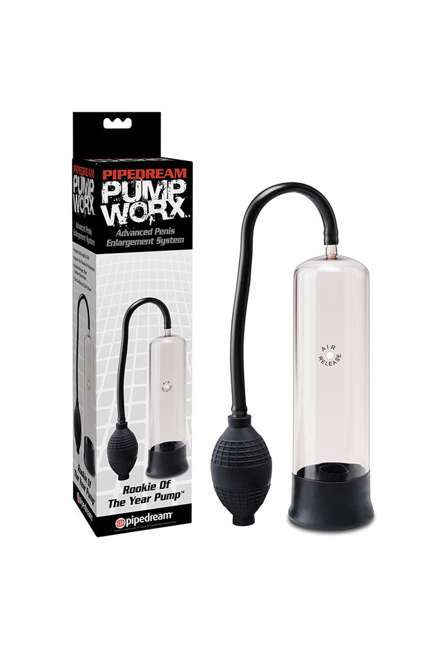 Pump Worx Rookie Of The Year Pump - Clear/Black Penis Pump