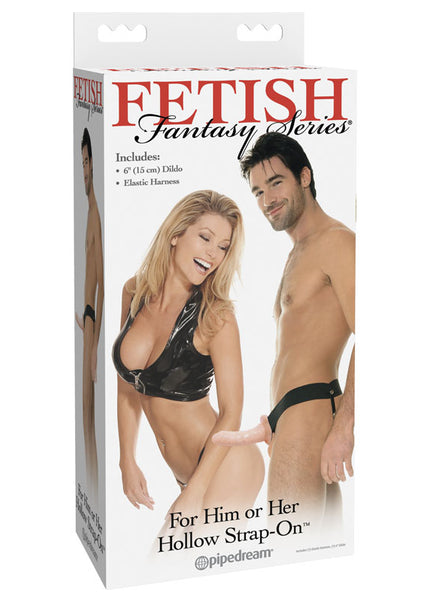 Fetish Fantasy Series For Him Or Her Hollow Strap-On - Flesh 15 cm (6'') Hollow Strap-On