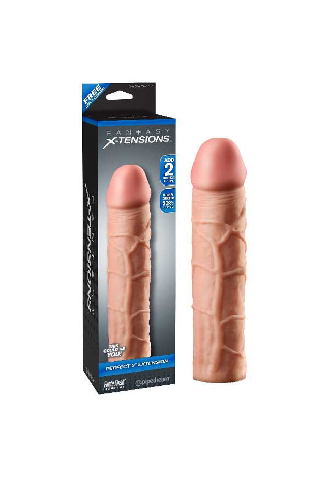 Fantasy X-tensions Perfect 2'' Extension - Flesh Penis Extension Sleeve