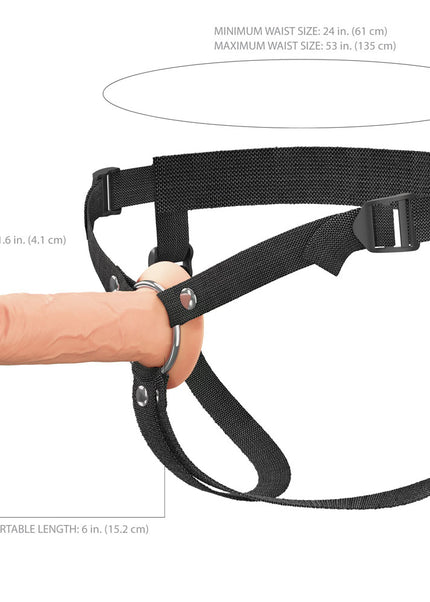 FX Elite 6'' Silicone Hollow Strap-On - Flesh - Flesh 15.2 cm Hollow Strap-On