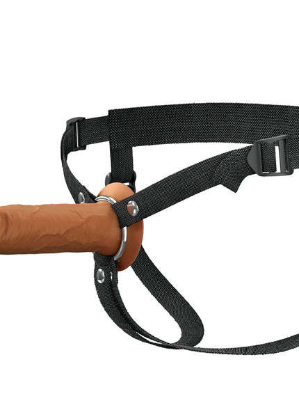 FX Elite 6'' Silicone Hollow Strap-On - Tan - Tan 15.2 cm Hollow Strap-On