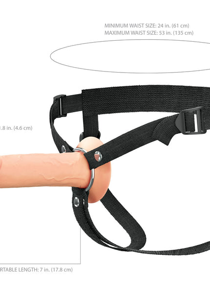 FX Elite 7'' Silicone Hollow Strap-On - Flesh - Flesh 17.8 cm Hollow Strap-On