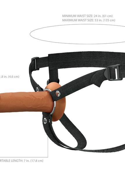 FX Elite 7'' Silicone Hollow Strap-On - Tan - Tan 17.8 cm Hollow Strap-On