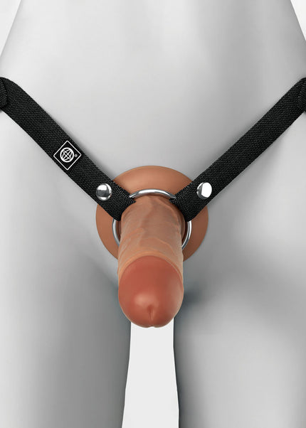 FX Elite 7'' Silicone Hollow Strap-On - Tan - Tan 17.8 cm Hollow Strap-On