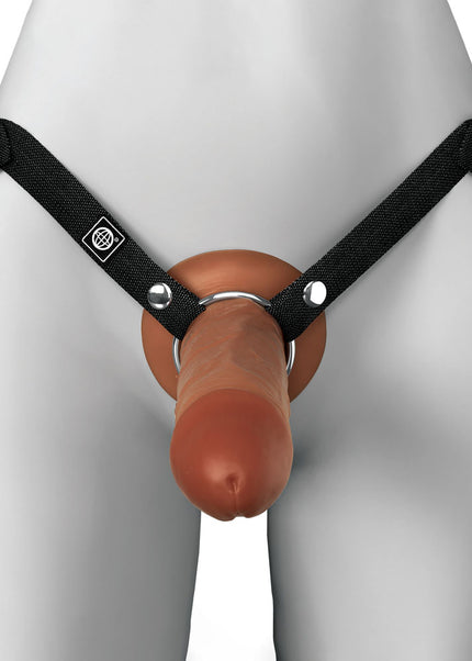 FX Elite 8'' Silicone Hollow Strap-On - Tan - Tan 20 cm Hollow Strap-On