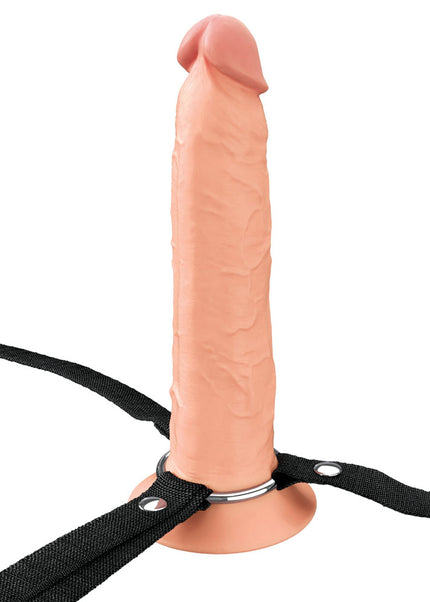 Fantasy X-Tensions Elite 9'' Silicone Hollow Strap-On - Flesh - Flesh 22.9 cm Hollow Strap-On
