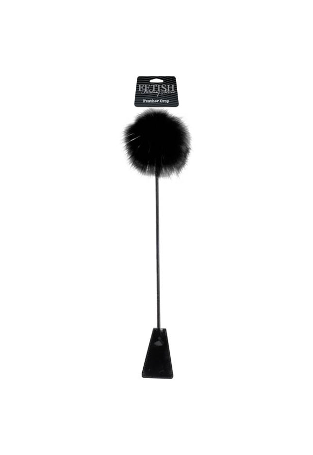 Fetish Fantasy Series Limited Edition Feather Crop - Black Feather Crop