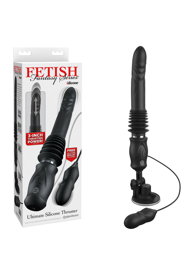 FFS Ultimate Silicone Thruster - Black - Black USB Rechargeable Thrusting Vibrator