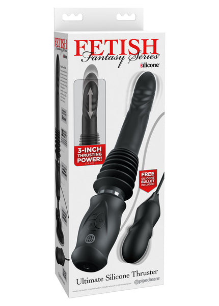 FFS Ultimate Silicone Thruster - Black - Black USB Rechargeable Thrusting Vibrator