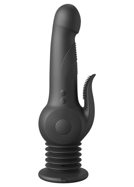 Fetish Fantasy Series Pogo Thruster - Black USB Rechargeable 23.5 cm Gyrating Rabbit Vibrator