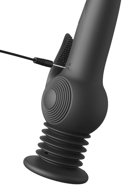 Fetish Fantasy Series Pogo Thruster - Black USB Rechargeable 23.5 cm Gyrating Rabbit Vibrator