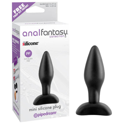 Anal Fantasy Collection Mini Silicone Butt Plug – Black | 7.5 cm