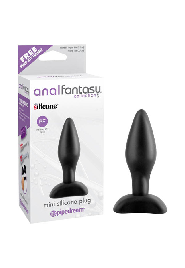 Anal Fantasy Collection Mini Silicone Plug - Black 7.5 cm (3'') Butt Plug