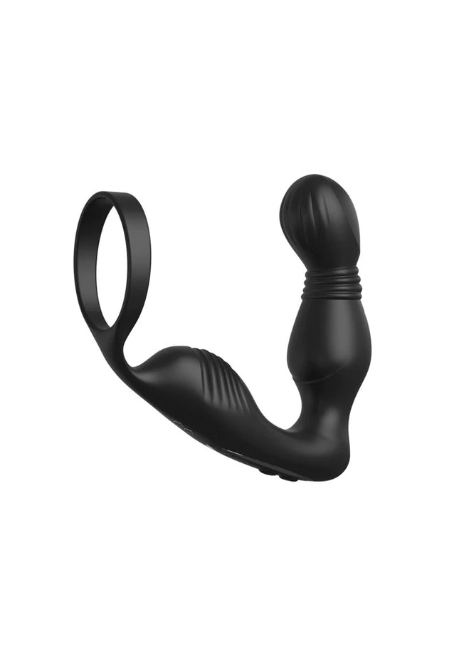 Anal Fantasy Elite Ass-Gasm P-Spot Milker - Black USB Rechargeable Prostate Massage with Cock Ring