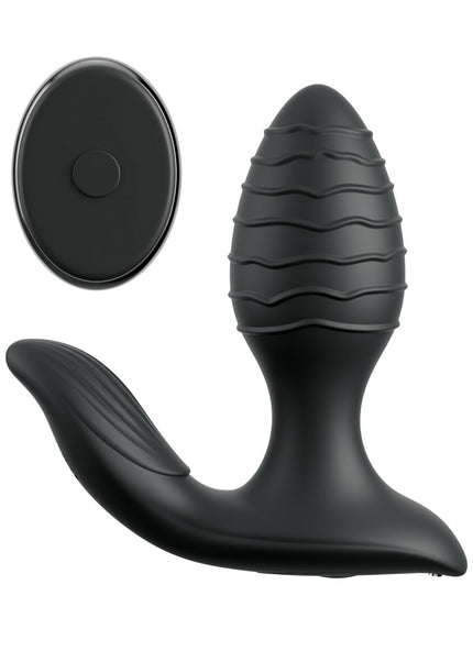 Anal Fantasy Elite Gyro-Milk Pro - Black - Black USB Rechargeable Gyrating Butt Plug
