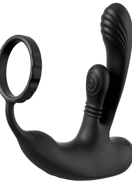 Anal Fantasy Elite Ass-Gasm intiMotion - Black USB Rechargeable Quad Motor Prostate Massager with Remote