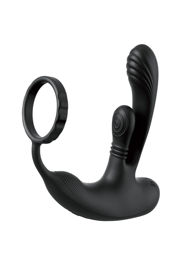 Anal Fantasy Elite Ass-Gasm intiMotion - Black USB Rechargeable Quad Motor Prostate Massager with Remote