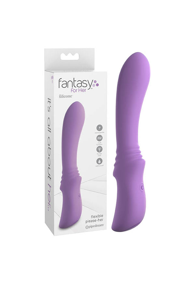 Fantasy For Her Flexible Please-Her - Purple 18.5 cm (7.25'') USB Rechargeable Vibrator