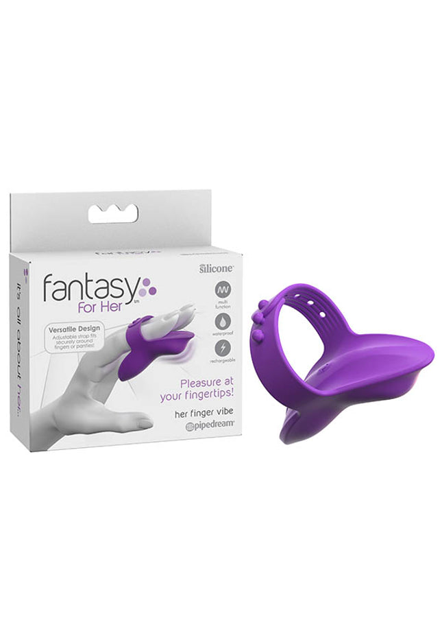 Fantasy For Her Finger Vibe - Purple USB Rechargeable Finger Stimulator